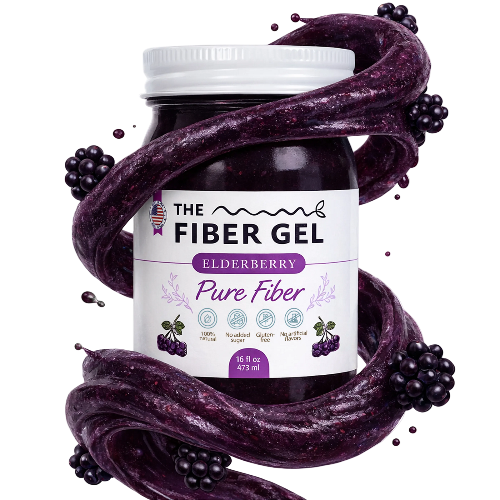 FIBER GEL, Elderberry gel, elderberry fiber, The Fiber Gel, Gel with Fiber, Elderberry flavor fiber. 