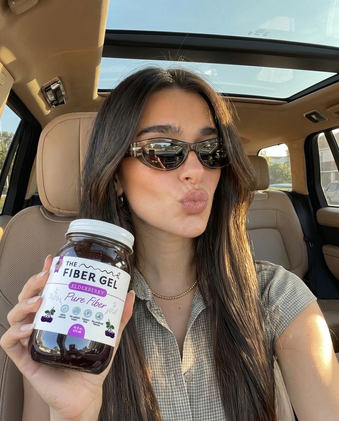Customer enjoying Fiber Gel